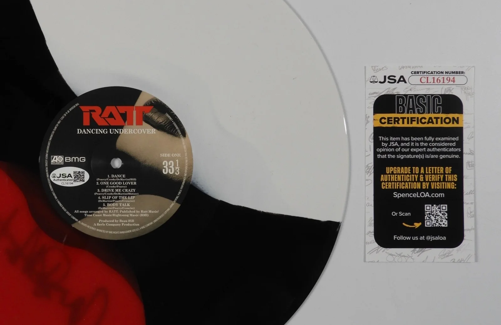 Stephen Pearcy Ratt JSA Signed Autograph Album Record Vinyl Warren DeMartini, image 2