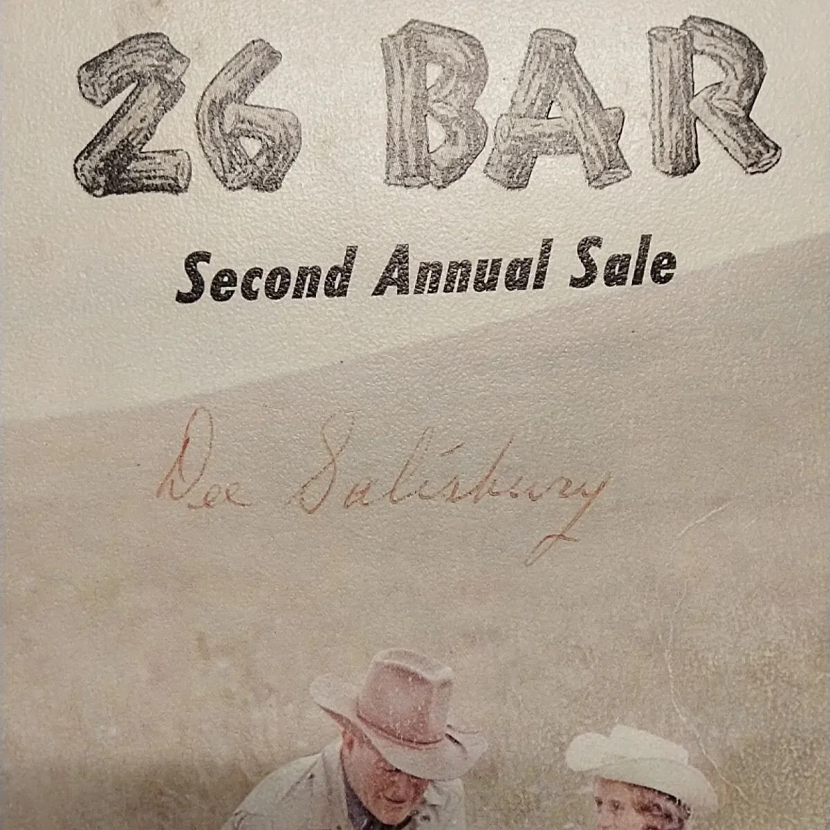 John Wayne — SIGNED JOHN WAYNE 26 Bar Auction - Pilar, Patrick,Michael Autographed 1968 RARE, image 2