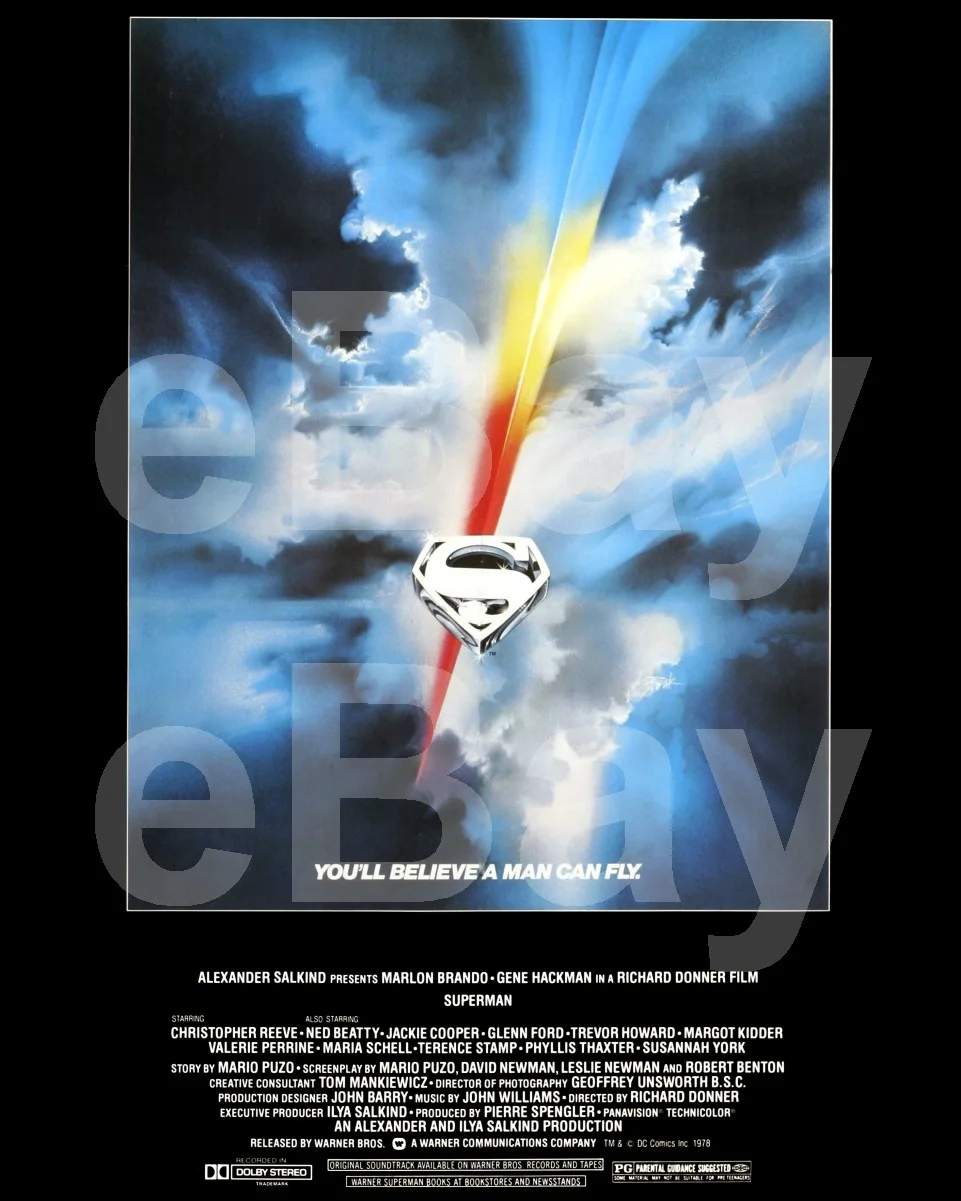 Superman The Movie (1978) Poster Print 16x12 Photo Poster Print, изображение 4