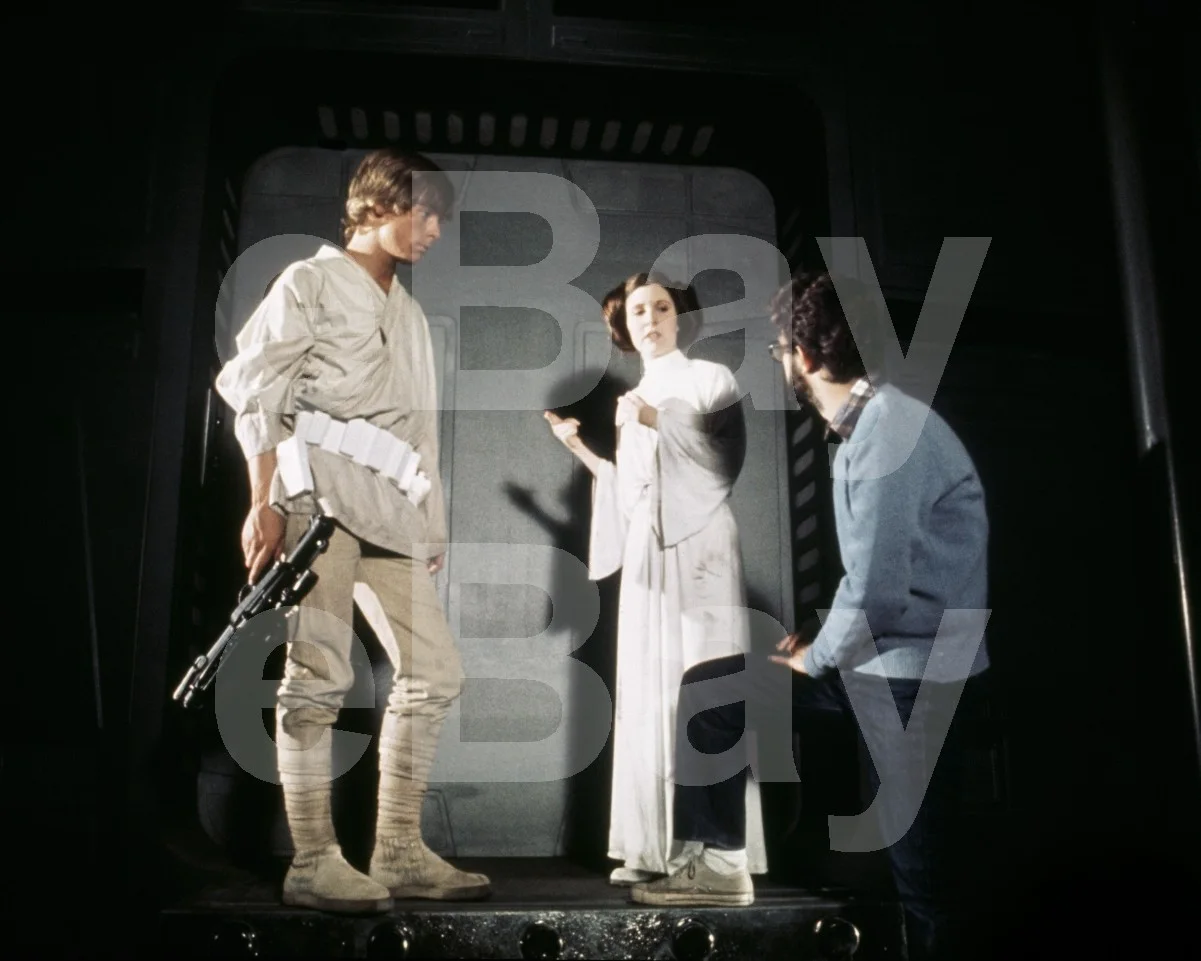 Star Wars (1977) Mark Hamill, Carrie Fisher, George Lucas 16x12 Photo Poster, изображение 4