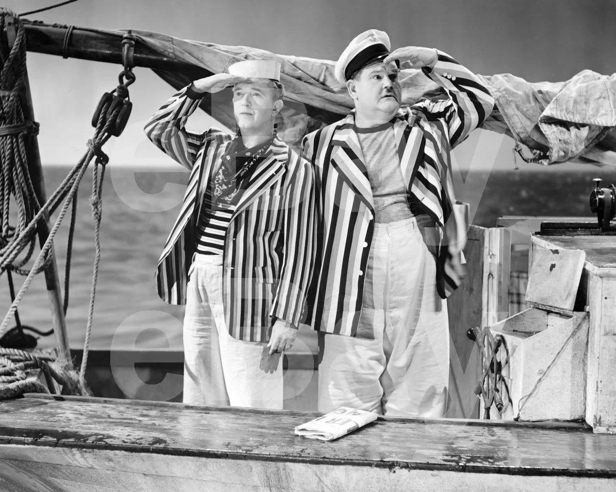 Saps at Sea (1940) Laurel & Hardy, Stan Laurel, Oliver Hardy 16x12 Photo Poster, изображение 4