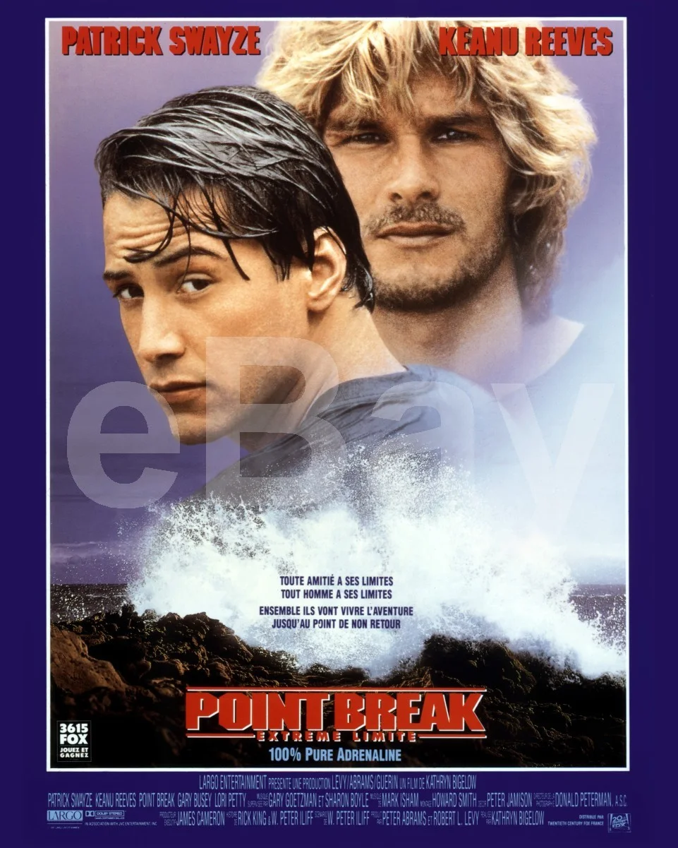 Point Break (1991) Keanu Reeves, Patrick Swayze 16x12 Photo Poster Print, image 4