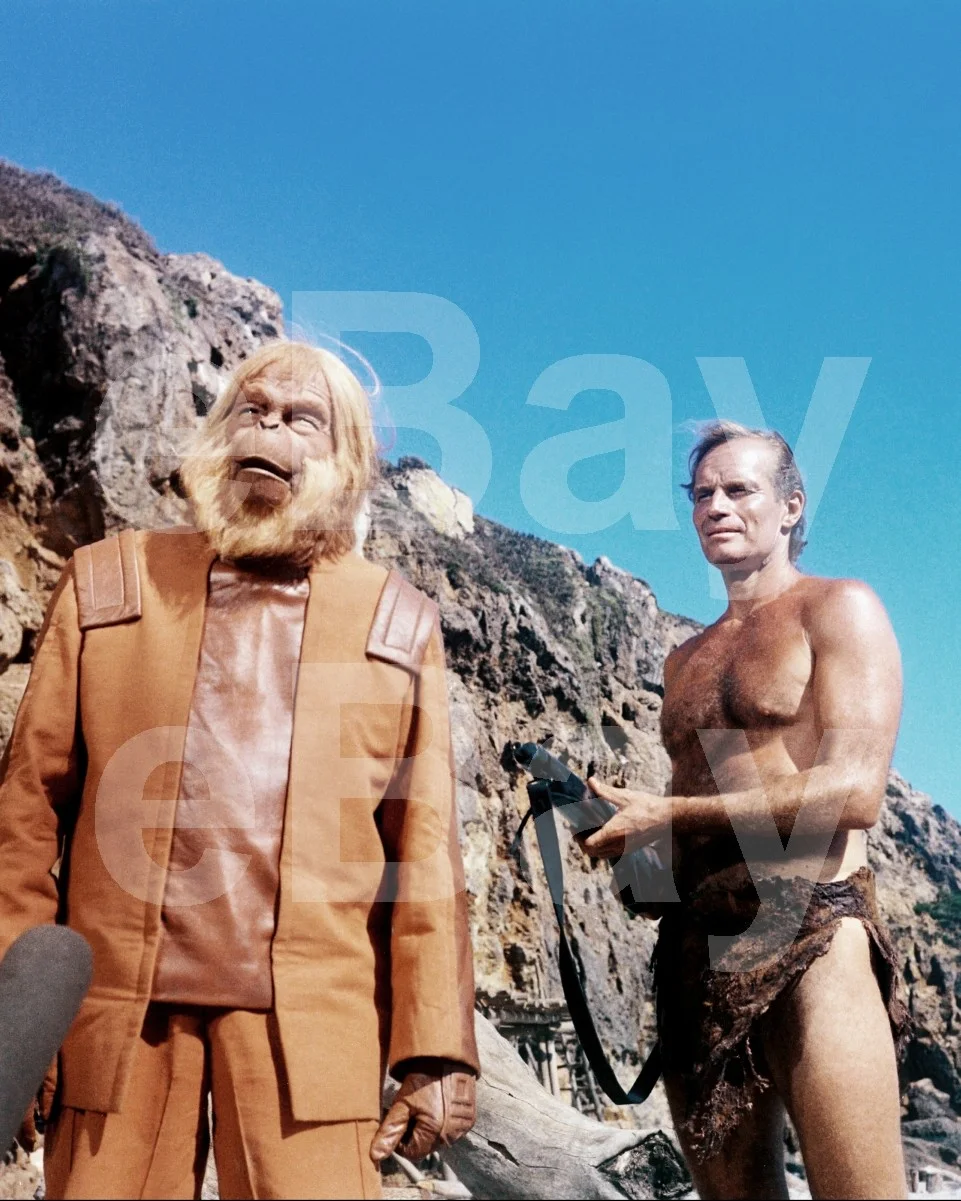 Planet of the Apes (1968) Charlton Heston, Maurice Evans 16x12 Photo Poster, изображение 4
