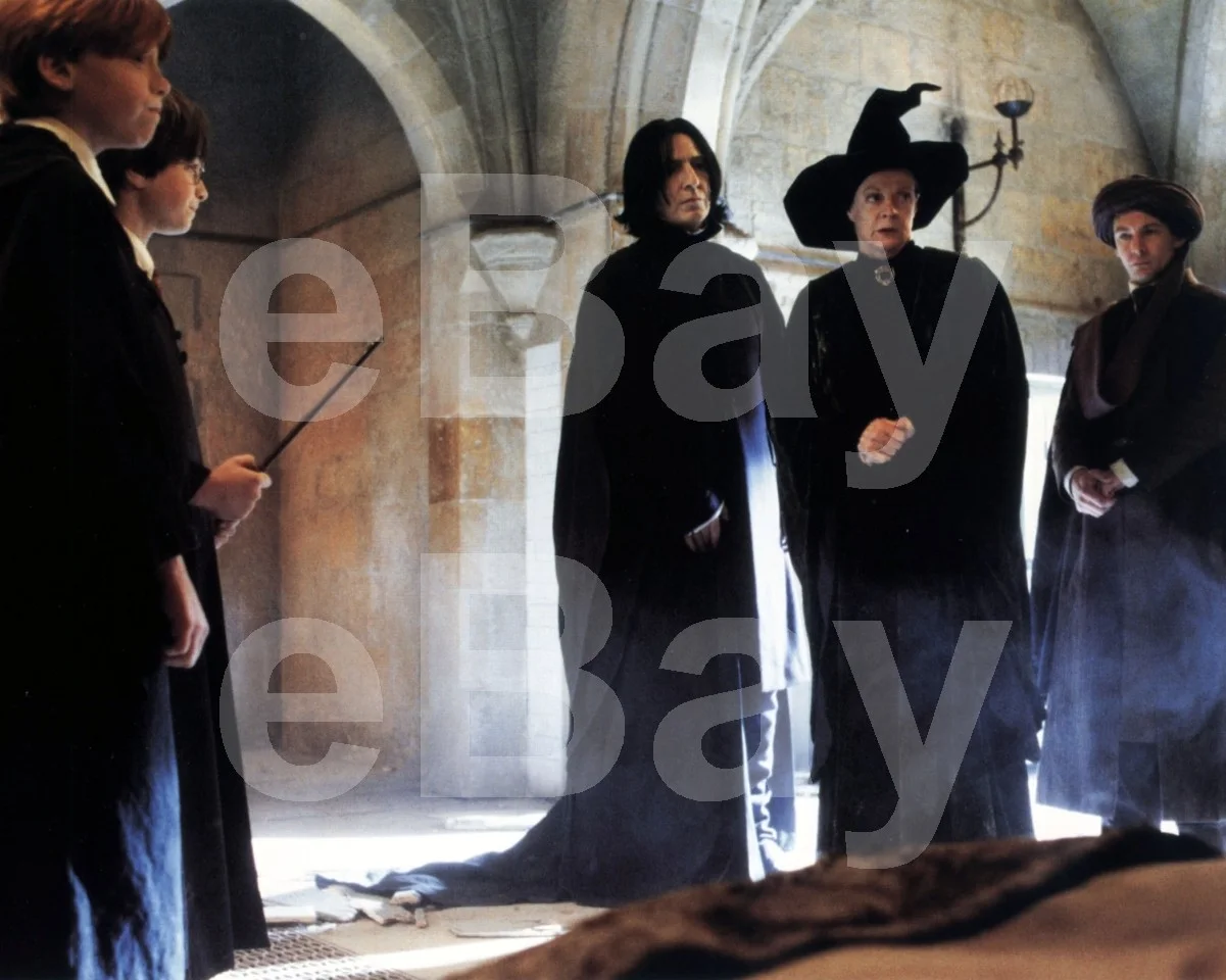 Harry Potter Philosphers Stone (2001) Daniel Radcliffe, Alan Rickman 16x12 Photo, изображение 4