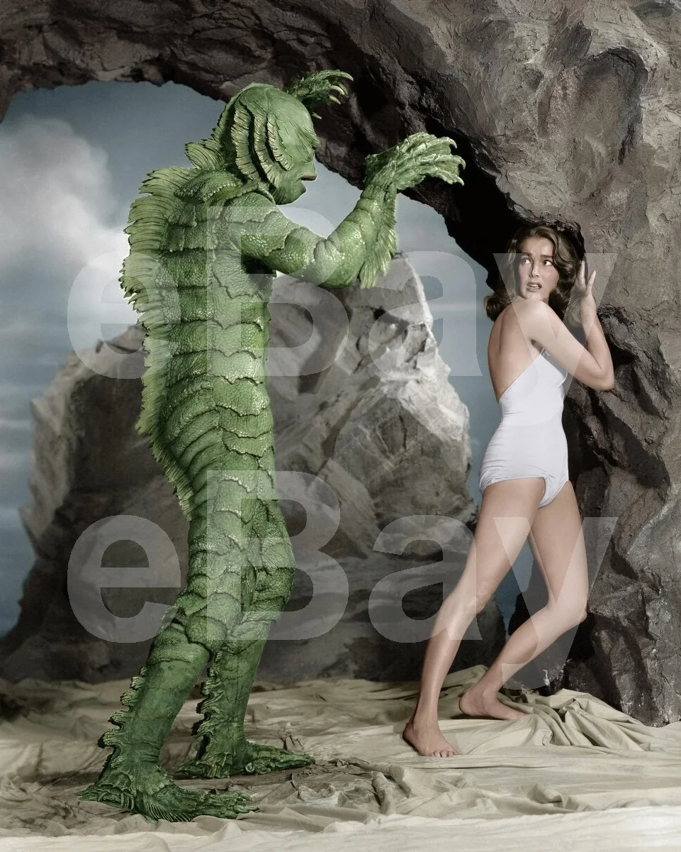 Creature From The Black Lagoon (1954) Ben Chapman, Julie Adams 16x12 Photo, изображение 4