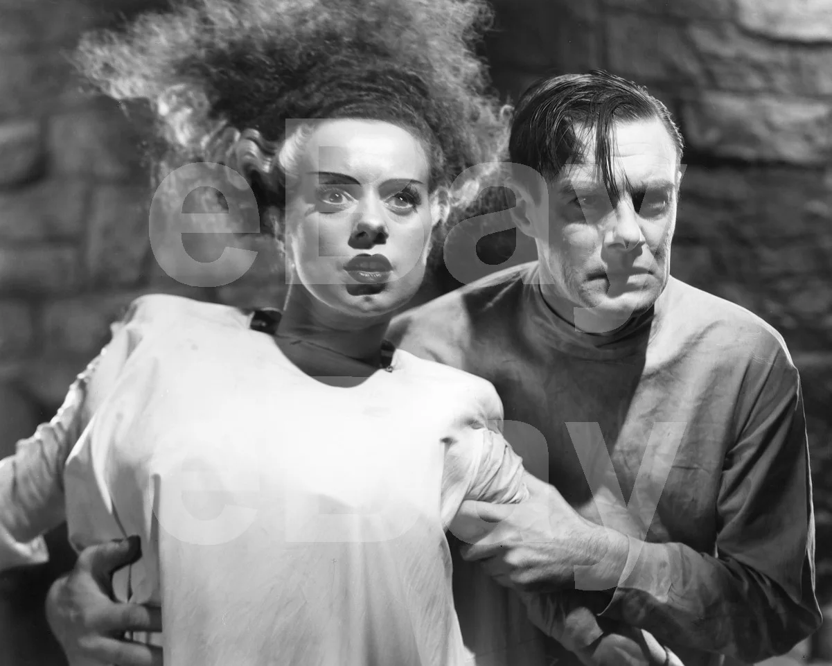 The Bride of Frankenstein (1935) Elsa Lanchester, Colin Clive 16x12 Photo, изображение 4