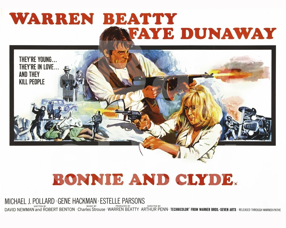 Bonnie and Clyde (1967) Poster Warren Beatty, Faye Dunaway 16x12 Photo Poster, изображение 4