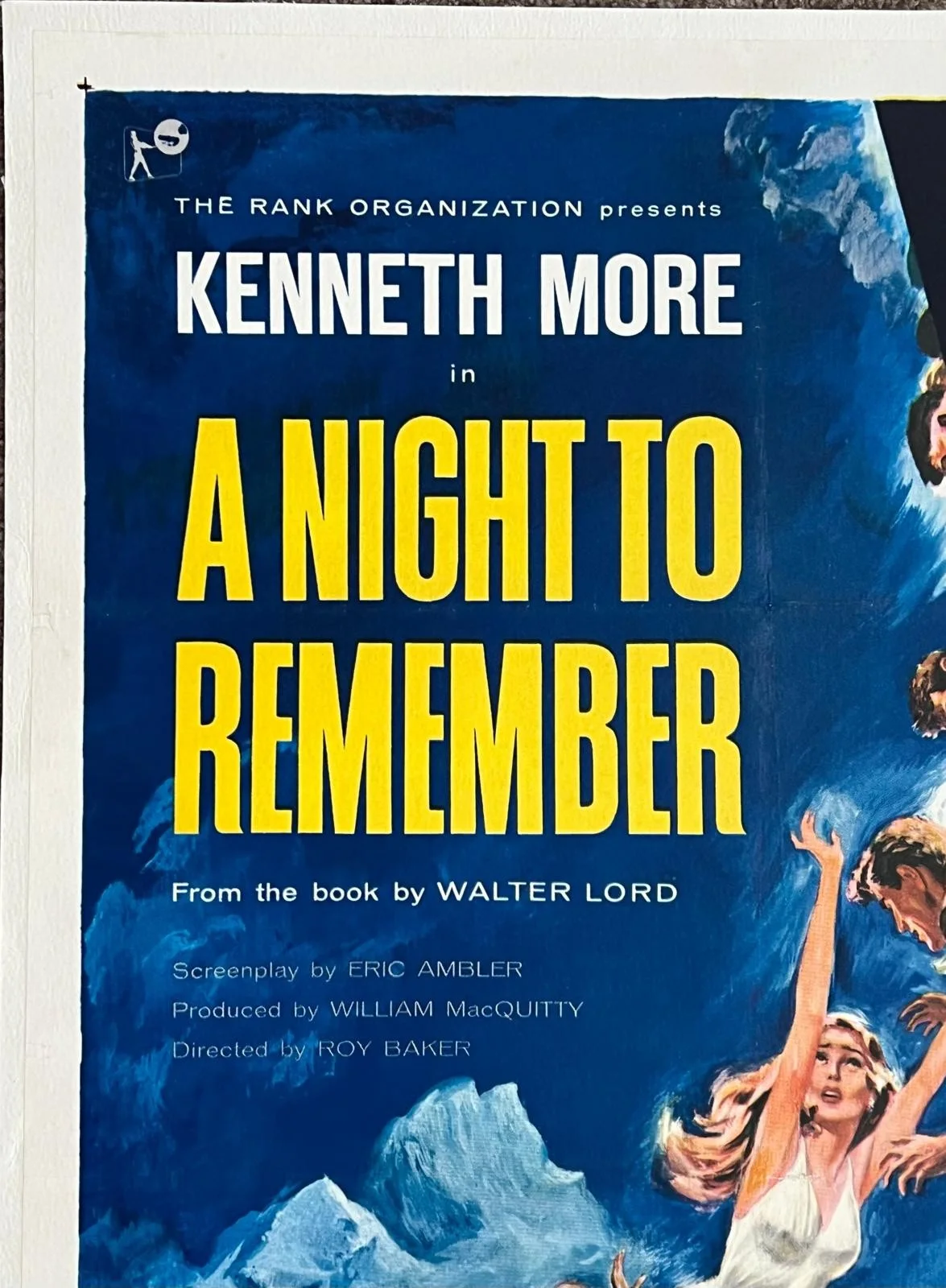 A Night To Remember Original US One Sheet Film Poster LINEN BACKED 1959 27x41, изображение 4