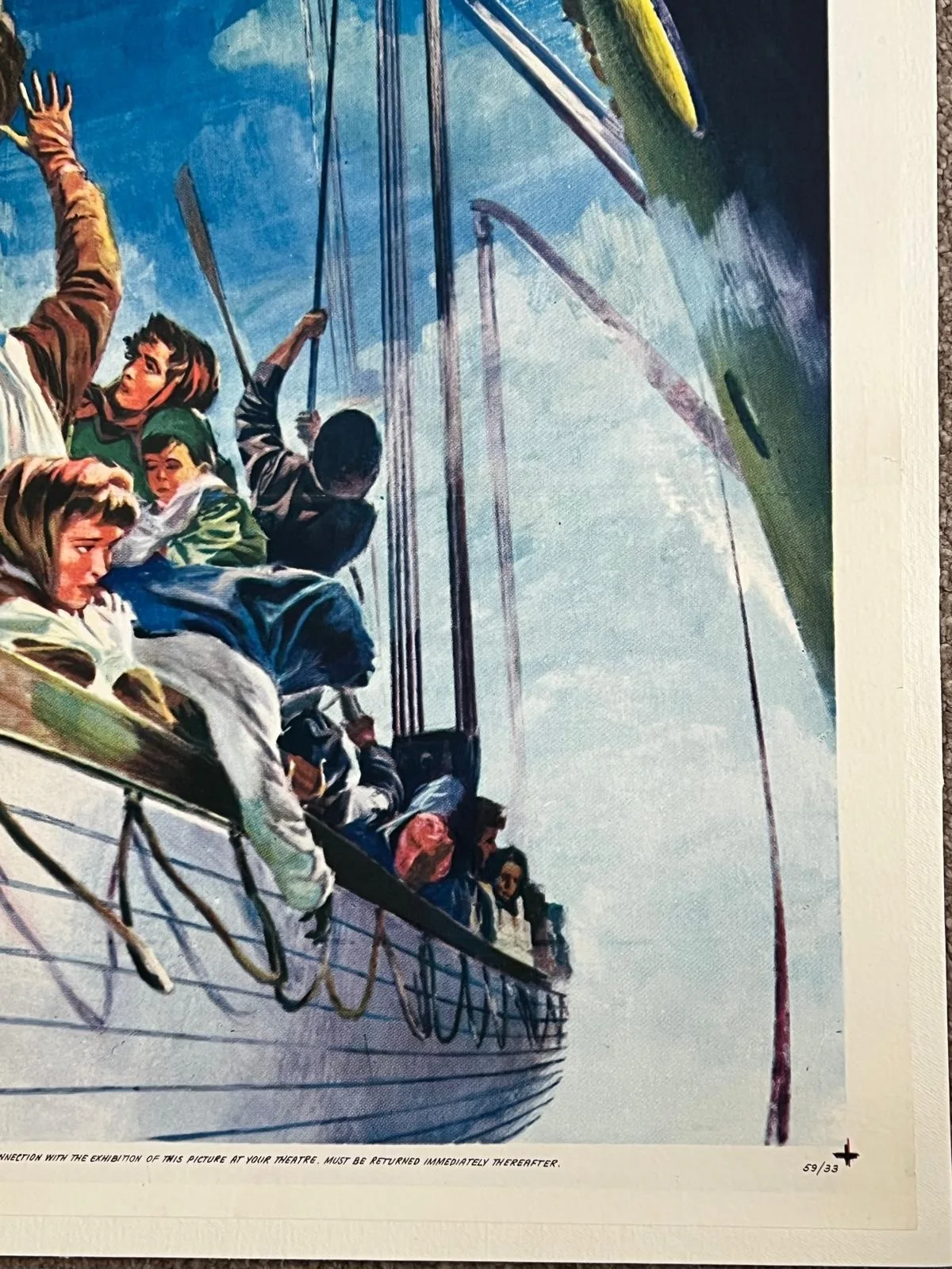 A Night To Remember Original US One Sheet Film Poster LINEN BACKED 1959 27x41, изображение 5