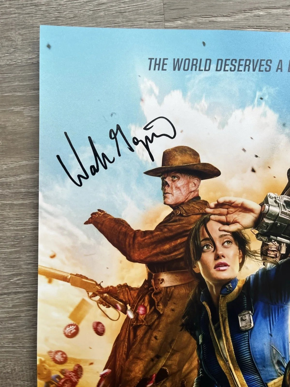 Walton Goggins — Walton Goggins Aaron Moten Signed Fallout 11x17 Photo Beckett COA Ghoul Maximus, изображение 4