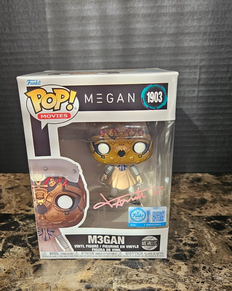 Amie Donald — Amie Donald Signed Autographed Special Edition M3GAN Funko Pop OCCM COA