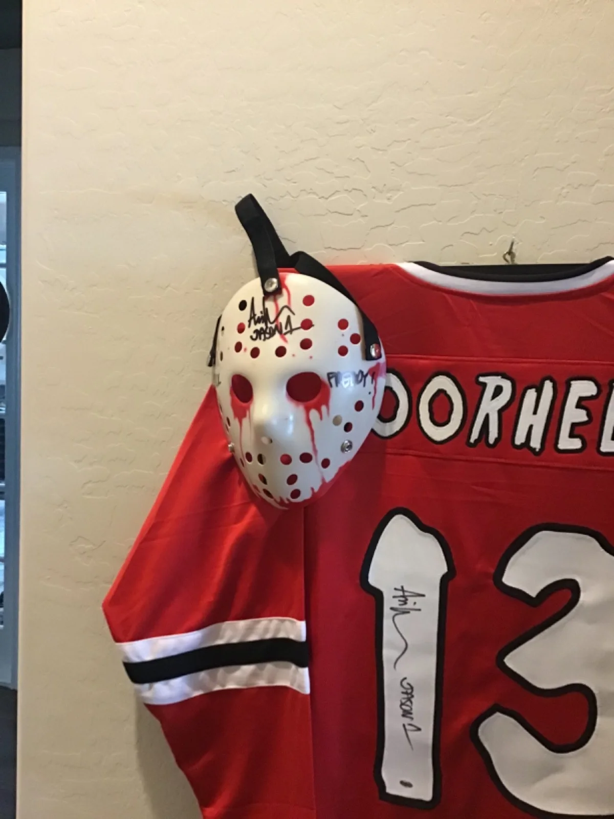 Ari Lehman — Great Halloween Party outfit. Autograhed Ari Lehman, Friday the 13th, image 4