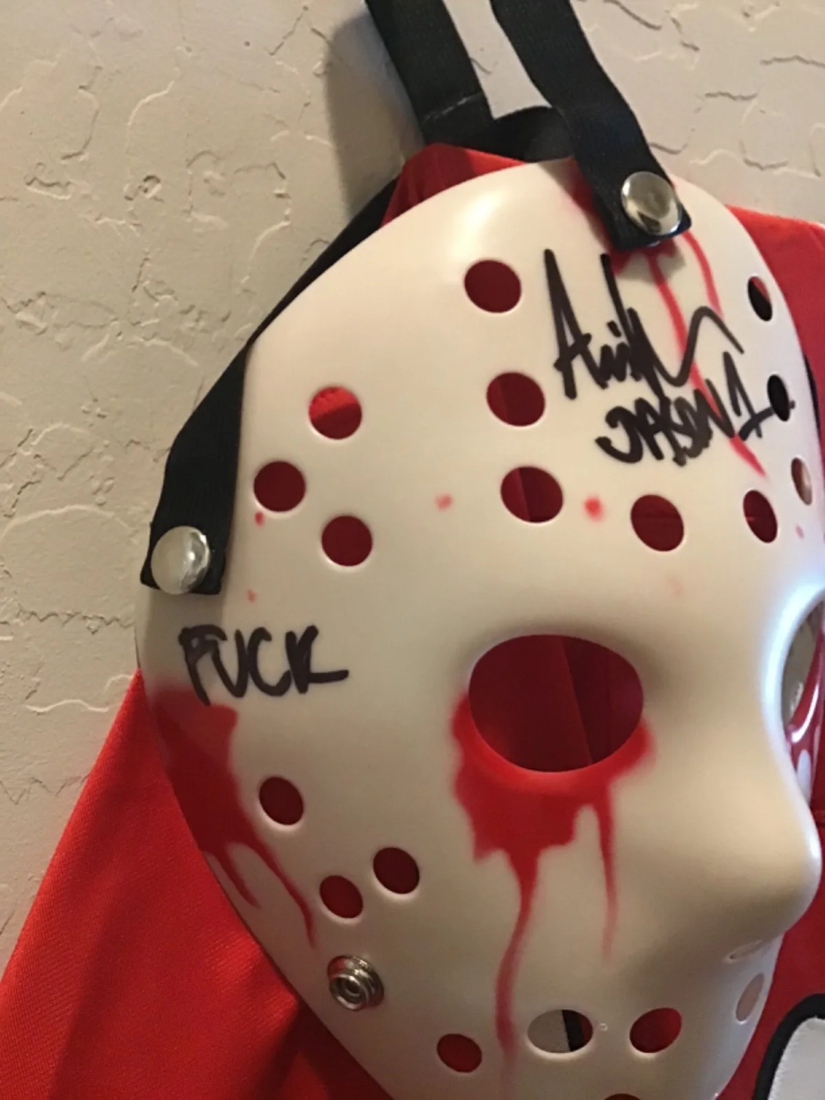 Ari Lehman — Great Halloween Party outfit. Autograhed Ari Lehman, Friday the 13th, image 5