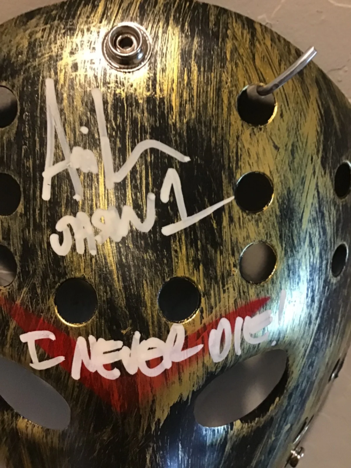 Ari Lehman — Great Halloween Party mask Autograhed Ari Lehman, Friday the 13th, image 2