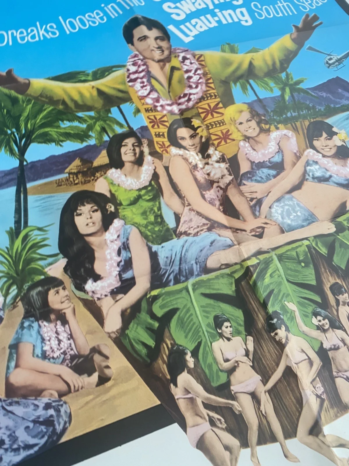 PARADISE, HAWAIIAN STYLE ELVIS PRESLEY ORIGINAL US ONE-SHEET MOVIE POSTER 1966, изображение 3