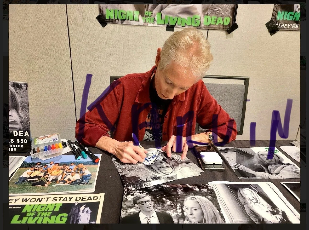 Night Of The Living Dead Signed 11x14 Poster Photo Autographed 9 George Romero, изображение 2