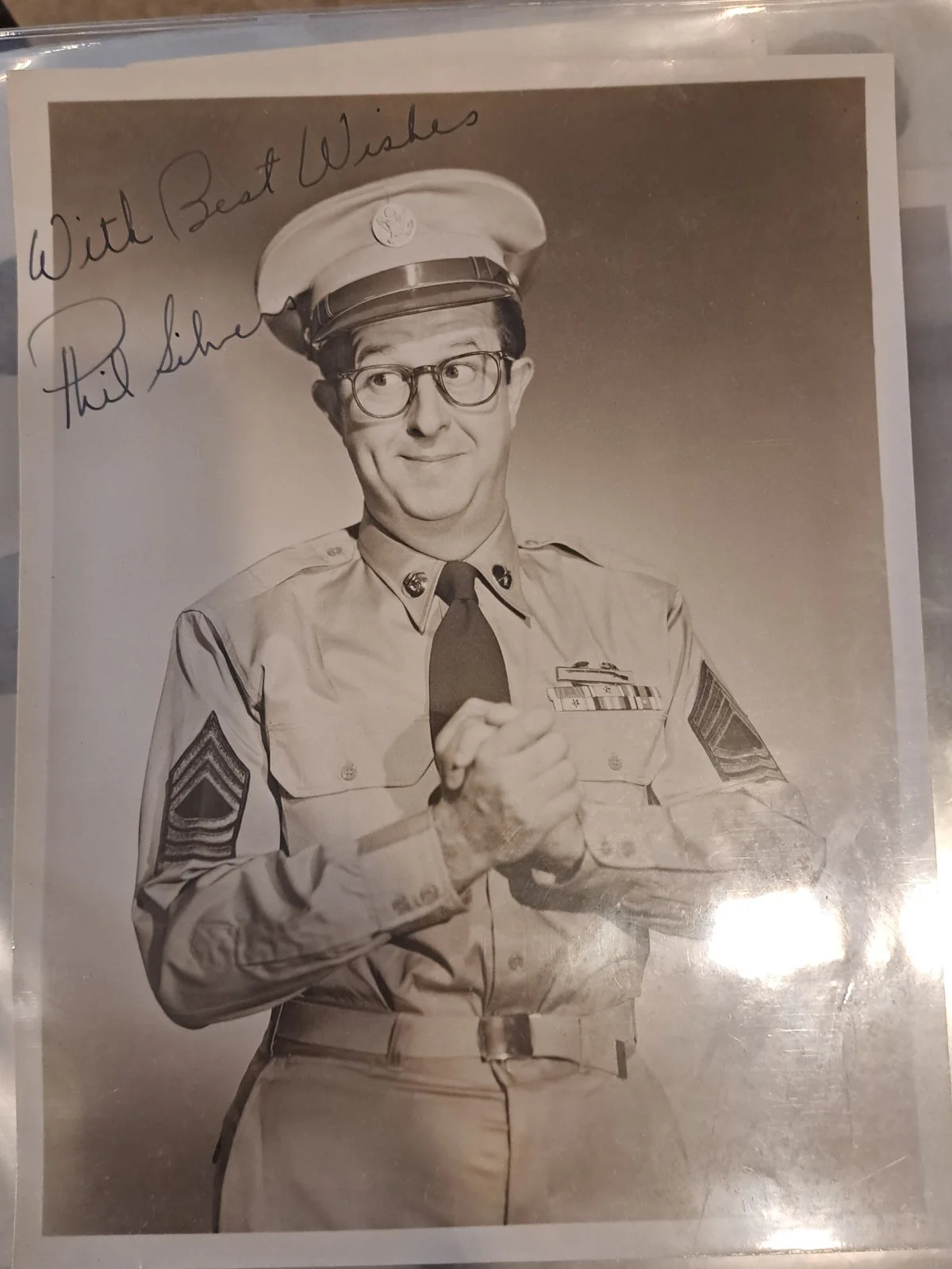 Phil Silvers Signed Photograph – Sgt. Bilko TV Comedy Star Autograph, изображение 2