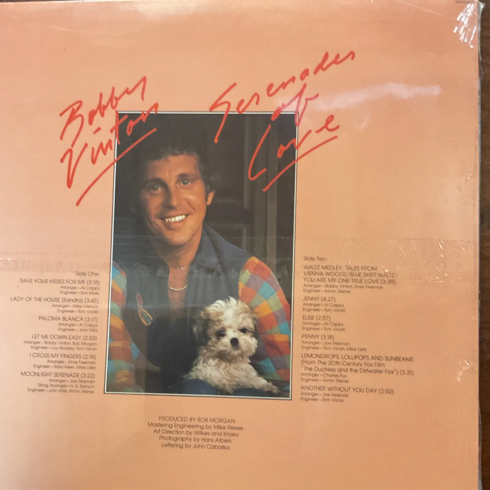 Bobby Vinton Serenades of Love Autographed Original Vinyl Record, изображение 2