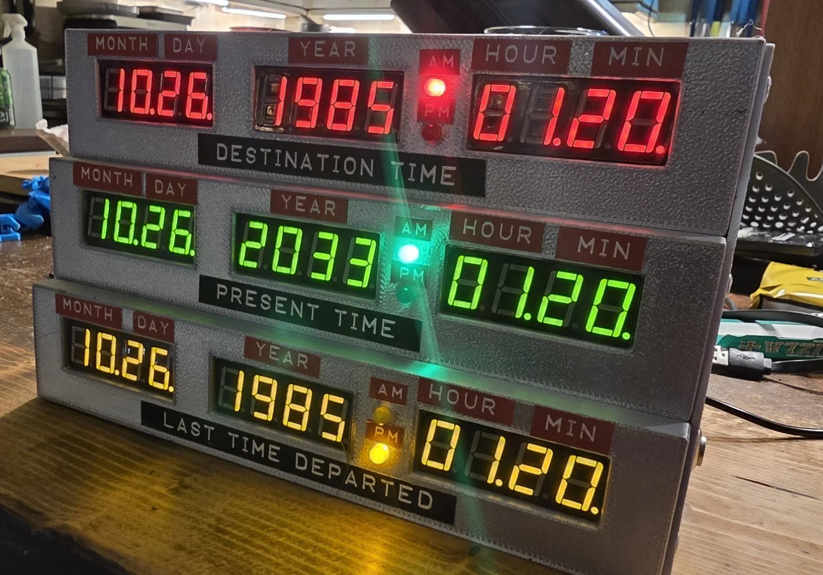 Back to the Future Time Circuit Clock V2 | WiFi / Standalone Smart Clock, image 2