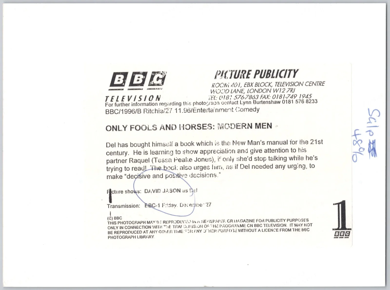 Only Fools and Horses: Modern Man BBC Photo 6 x 8 in Movie Still David Jason, изображение 2