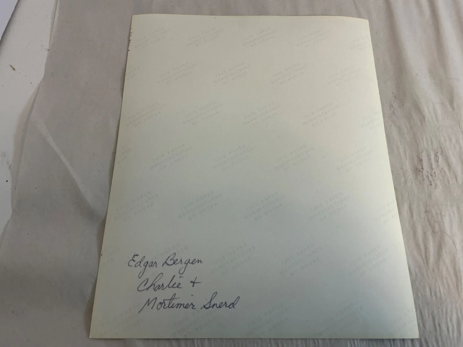 Ventriloquist EDGER Bergen 8x10 Photo Photograph type 1 Kodak paper photo, изображение 2