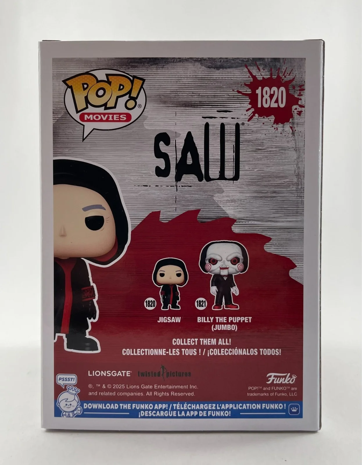 Tobin Bell — Tobin Bell Signed SAW Jigsaw Funko POP! Vinyl 1820 Authentic Autograph JSA COA, изображение 4