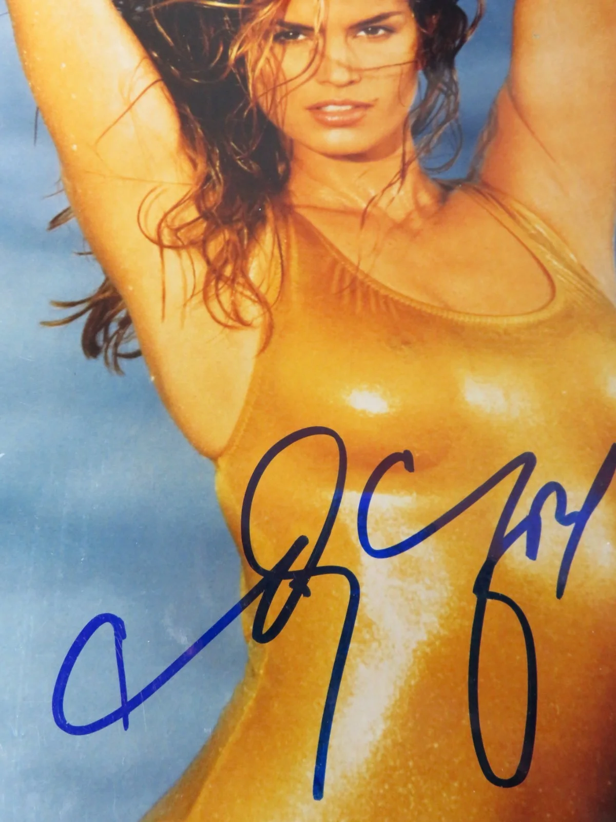 Cindy Crawford MODEL Signed Autograph 8x10 Photo Slab JSA PSA 10 Auto, изображение 3