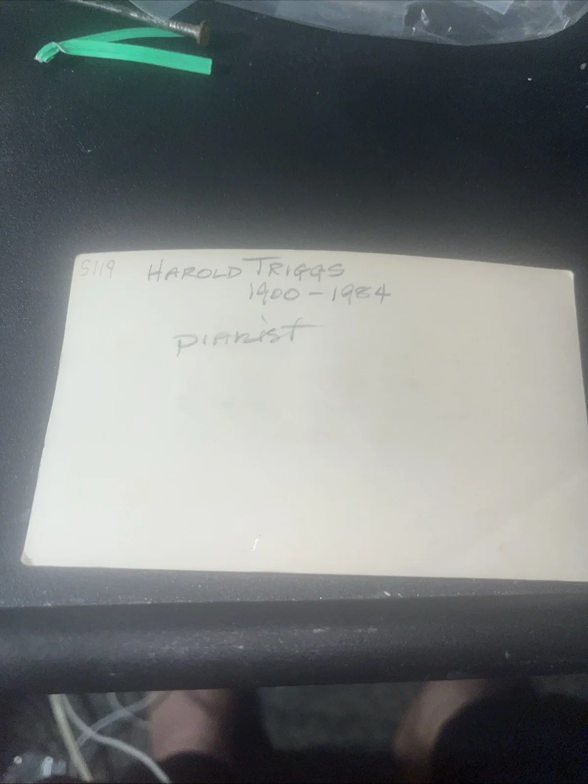 Autograph Pianist Harold Triggs 1900 –19 84, image 2