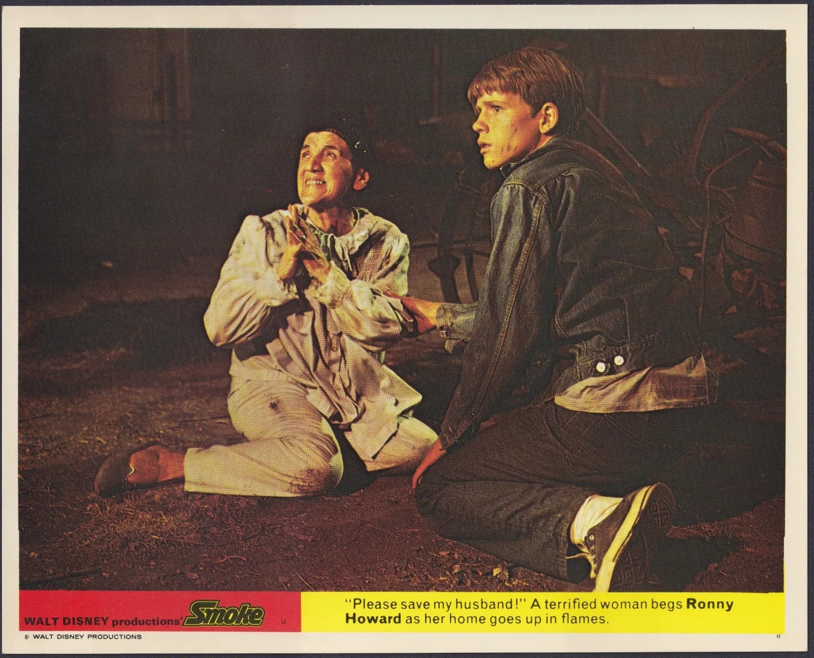 Smoke 8x ORIGINAL UK FOH Lobby Cards Walt Disney Ron Howard 1970, изображение 4