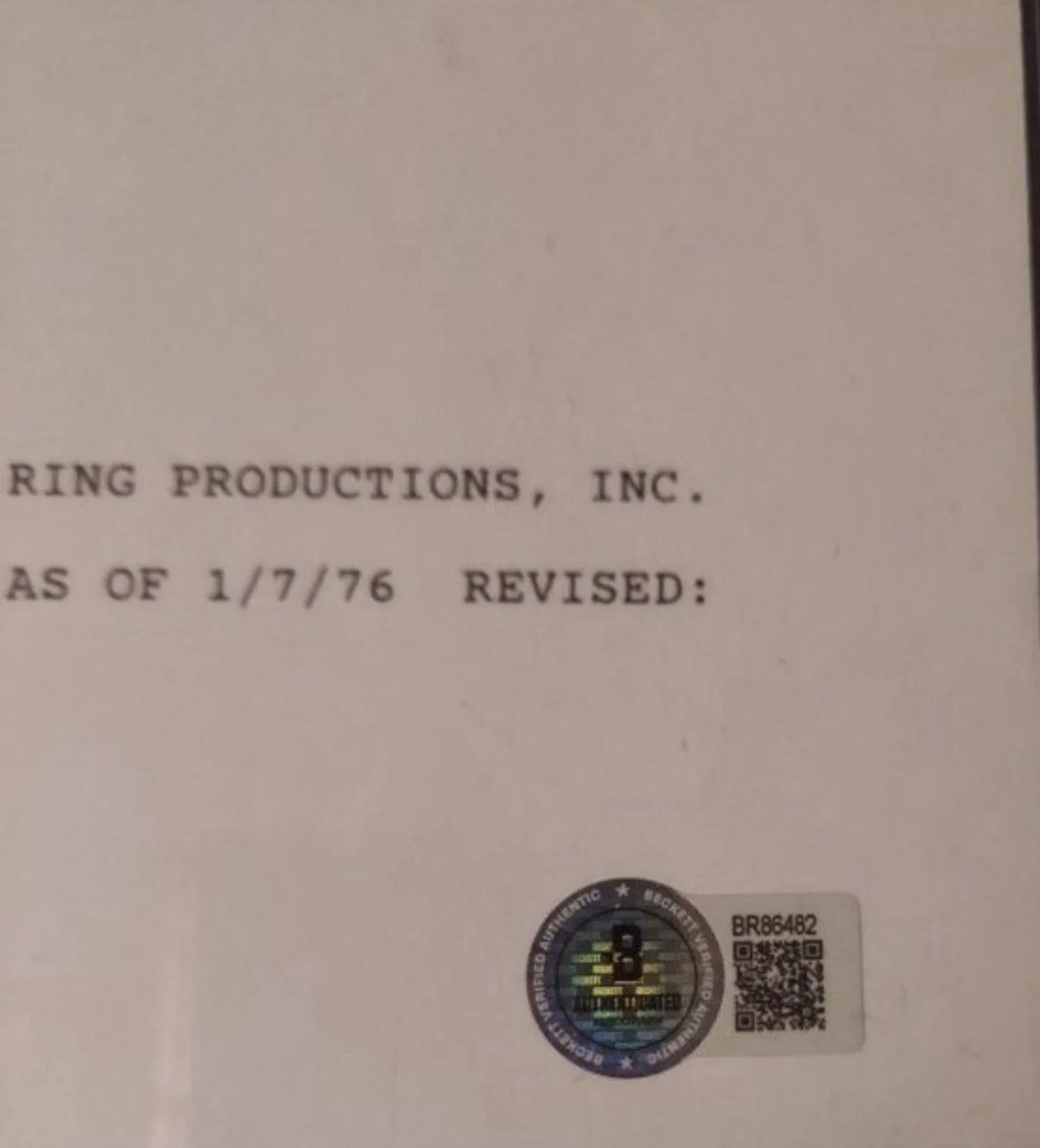 TALIA SHIRE SIGNED 'ROCKY' SCRIPT AUTHENTIC AUTOGRAPH BECKETT Coa, image 2