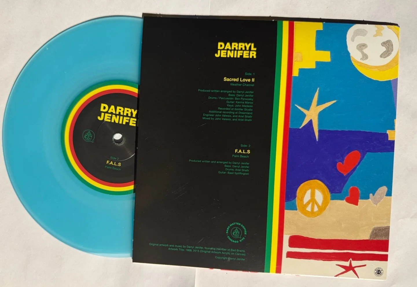 Bad Brains Darryl Jennifer Sacred Love Signed Clear Blue Vinyl Ltd 500, image 3