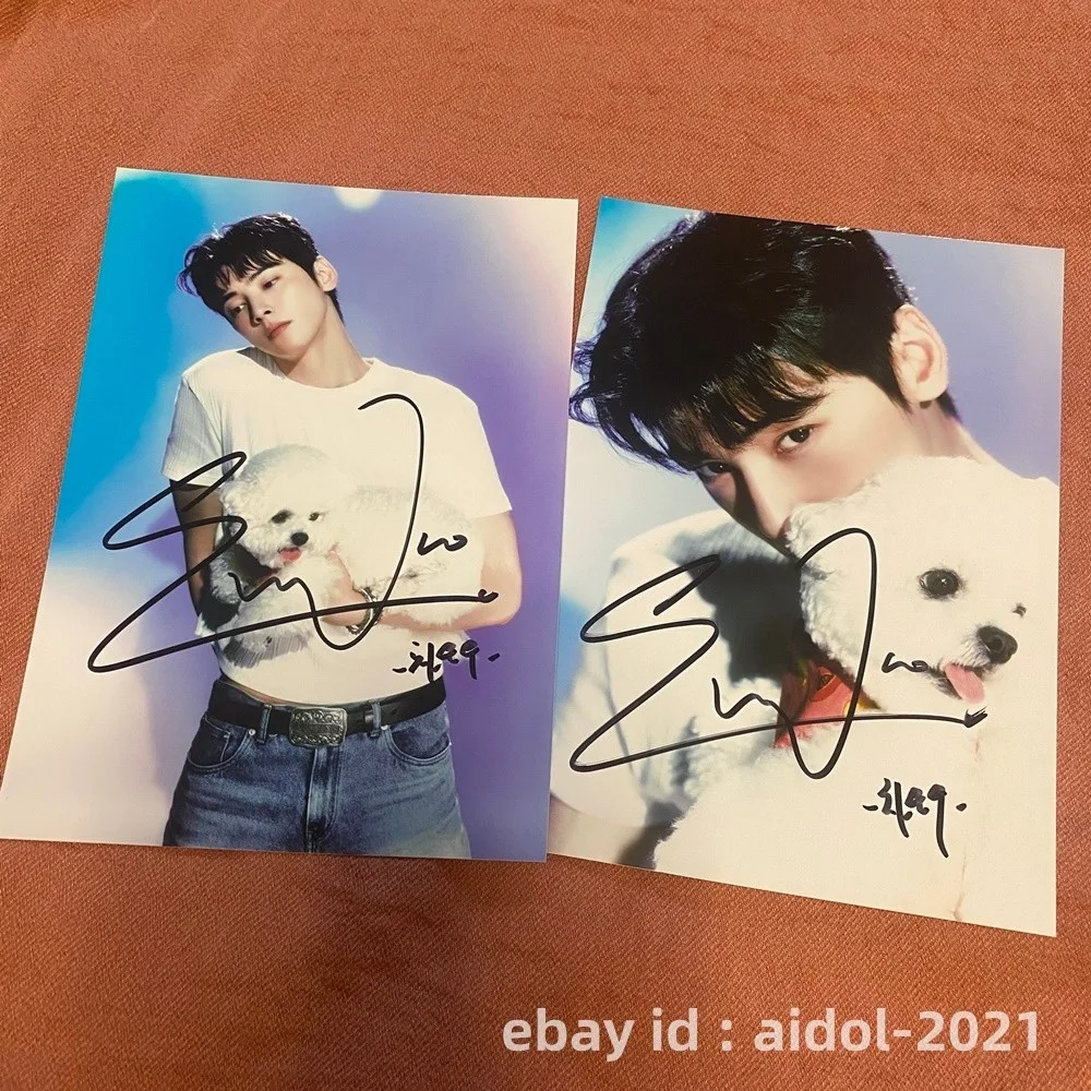 ASTRO Cha EunWoo Autographed Photo ELSE 5*7 Autographs K-POP Collectibles 2026C, изображение 2