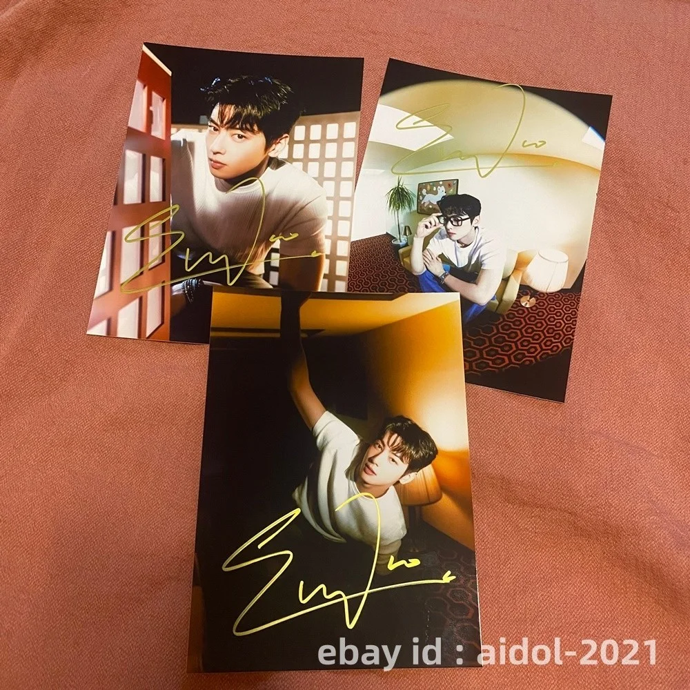ASTRO Cha EunWoo Autographed Photo ELSE 5*7 Autographs K-POP Collectibles 2026B, изображение 2