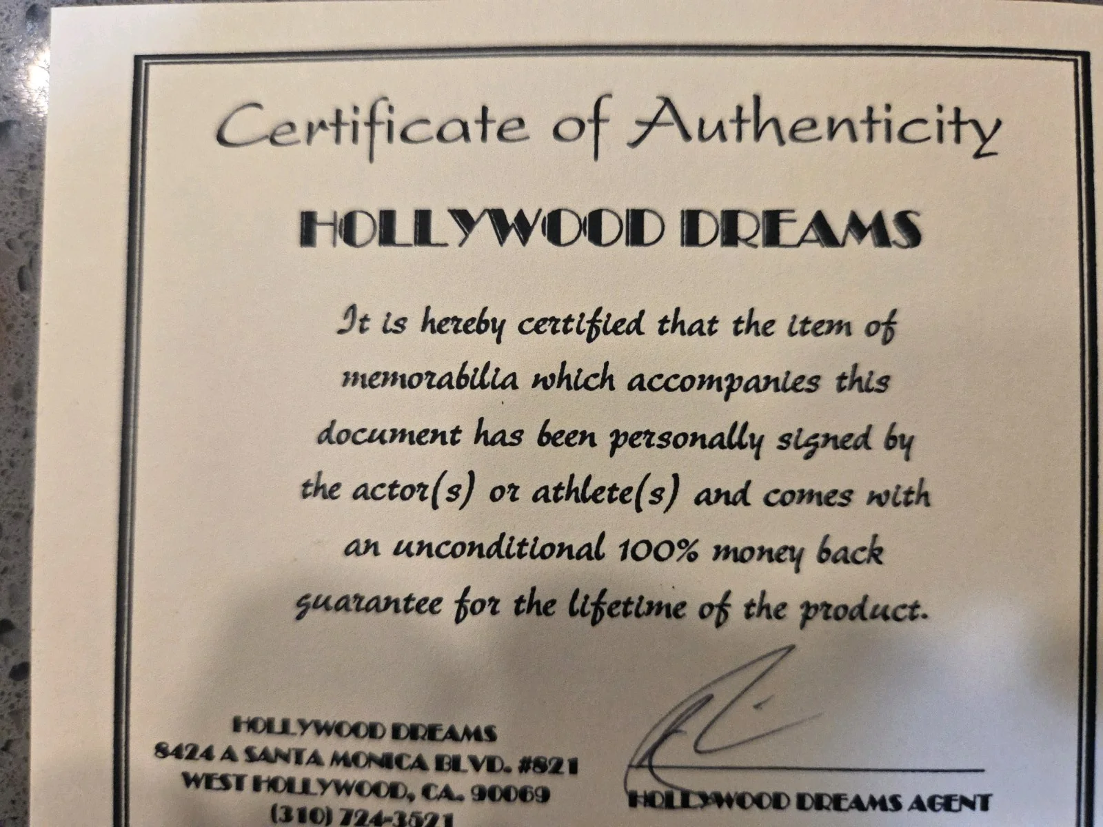 Autographed LINDA CARTER PLAQUE W/ COA, image 2