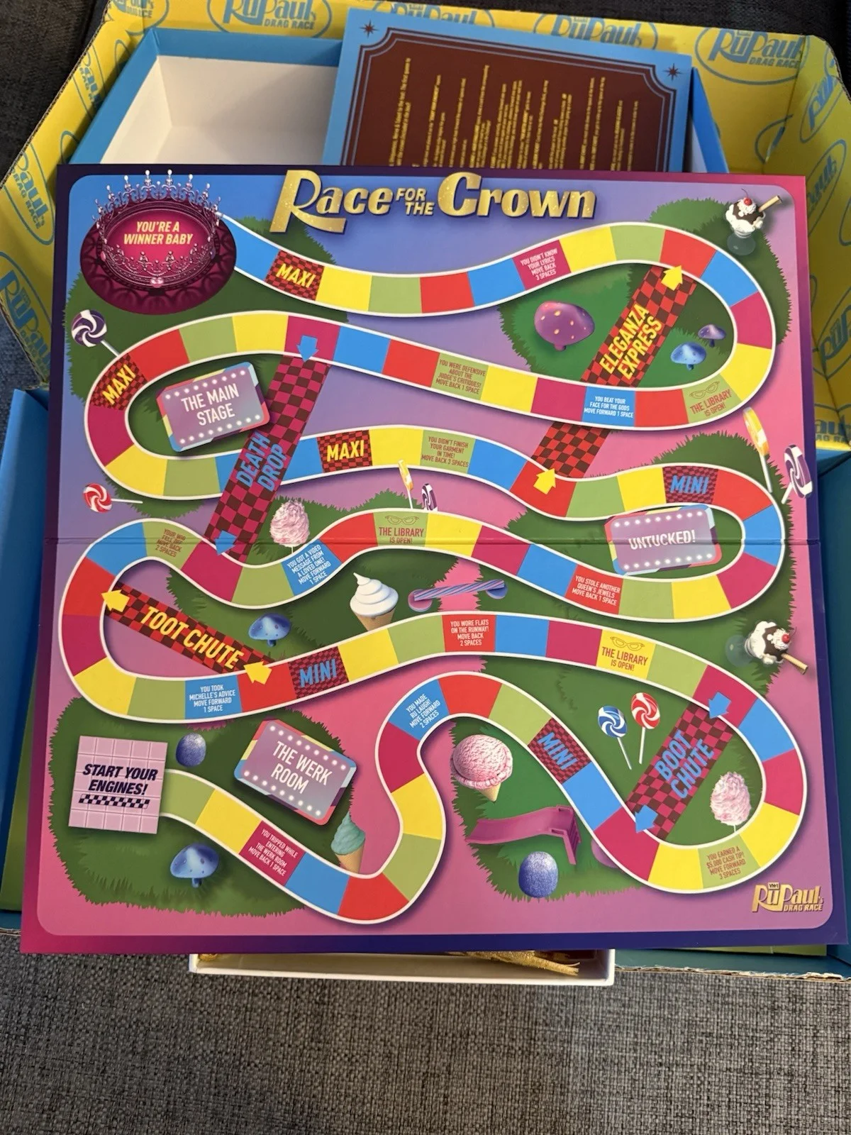 Ru Pauls Drag Race S14 Board Game Race To The Crown Fun cards Trivia New RARE, изображение 5