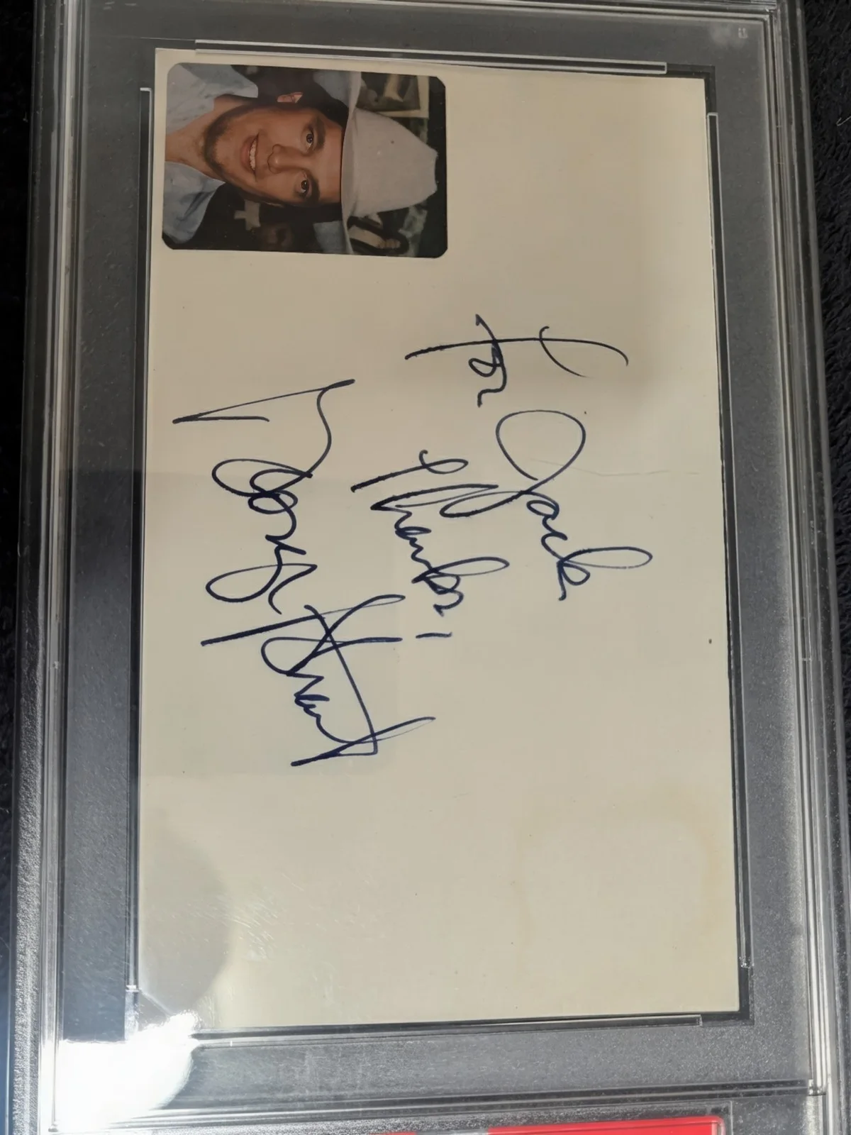 George Strait — George Straight Authentic PSA/DNA Certified Autograph 3x5 Index Card With Pic, изображение 3