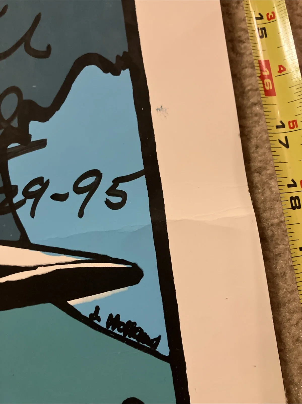 DICK DALE Ultra RARE SCREEN PRINTED *Autographed* LARGE CONCERT POSTER Surf 1995, image 5