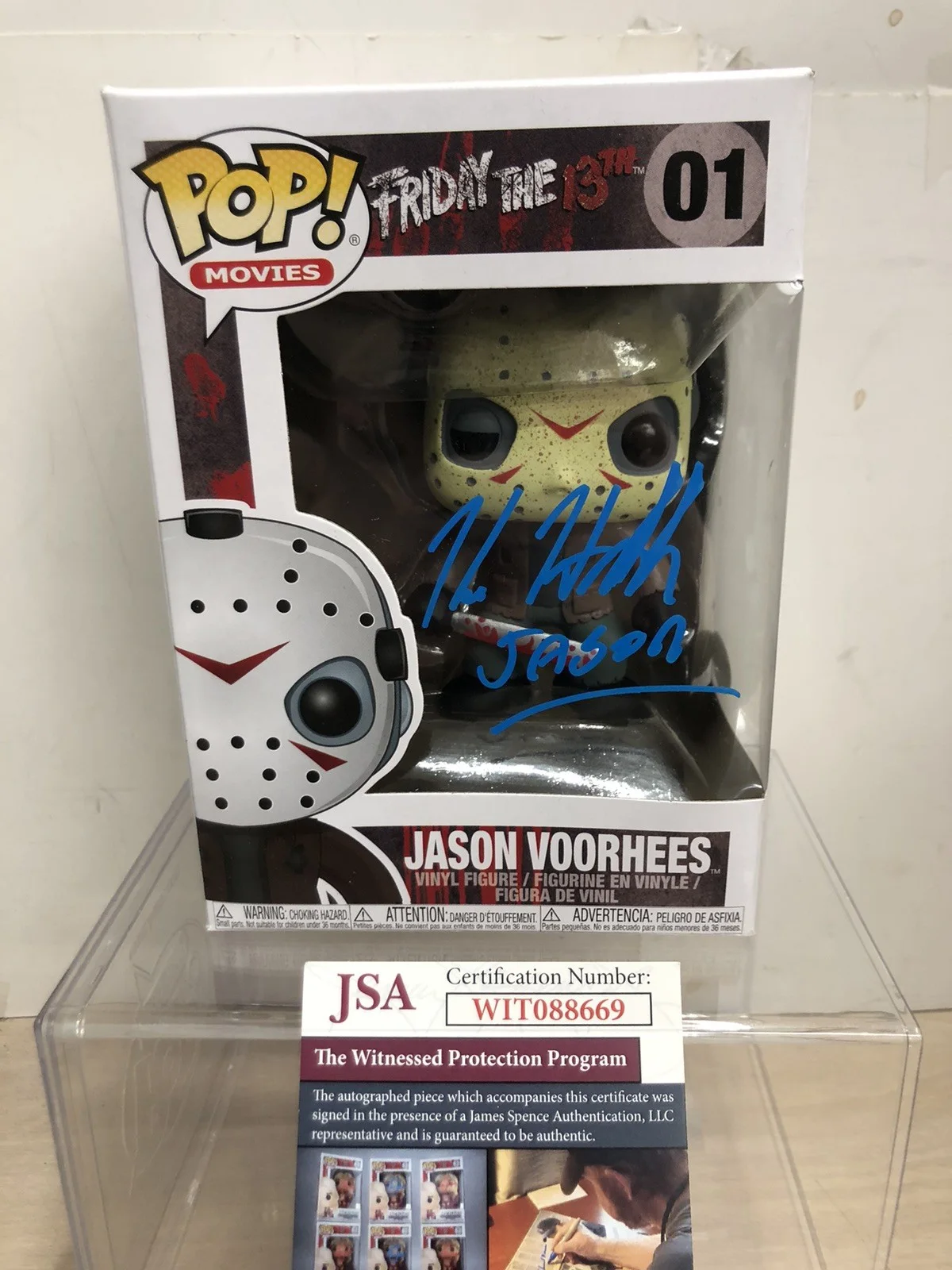 Kane Hodder — KANE HODDER Signed Funko Pop #01 Figure Jason Voorhees Friday the 13th JSA CoA, image 2