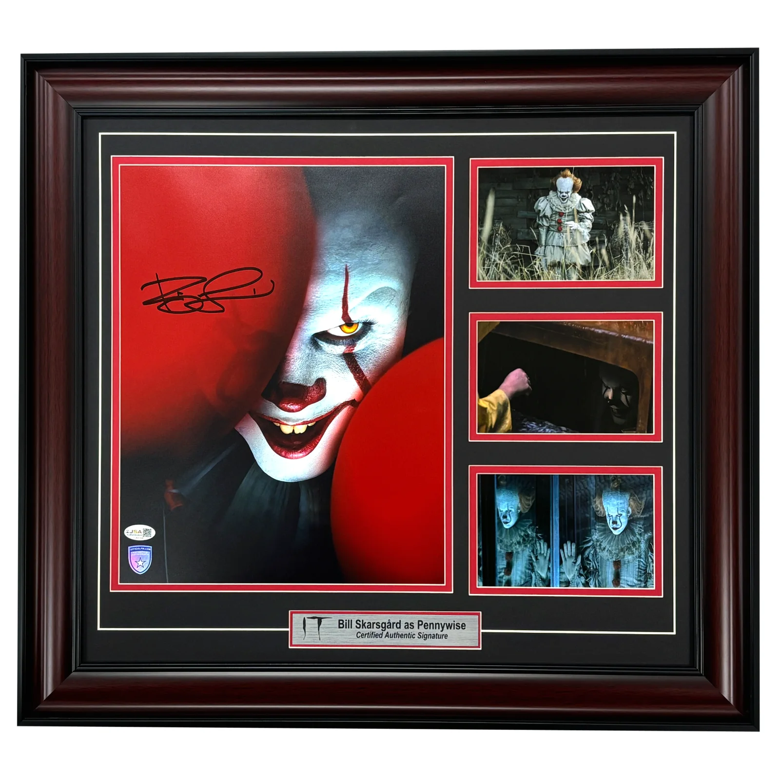 Bill Skarsgard — Bill Skarsgard Autographed Pennywise IT Movie 11x14 Photo Framed JSA COA Signed