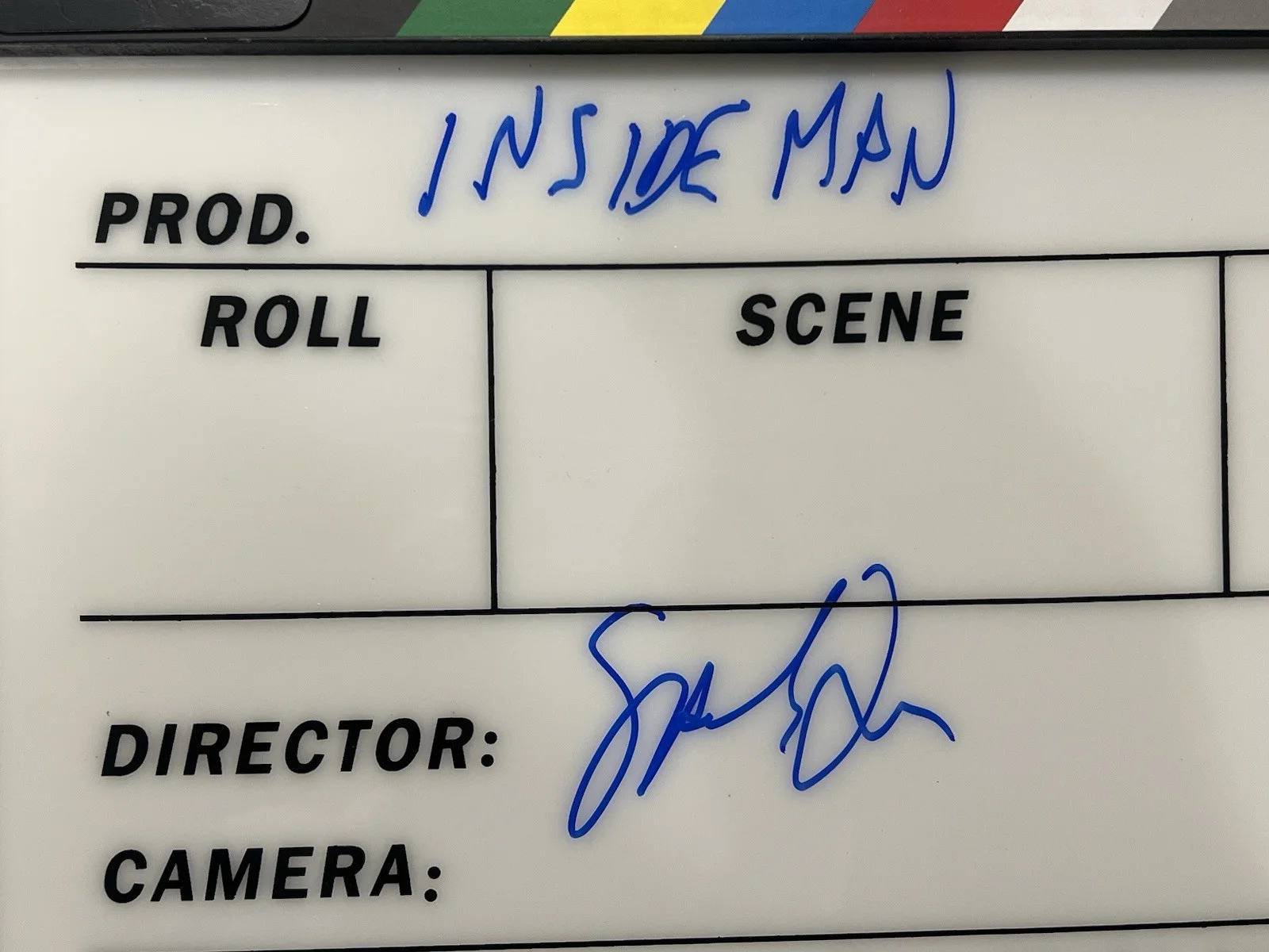 Spike Lee signed Director Clapboard Clapper w/ “Inside Man” inscrip and JSA COA, image 4