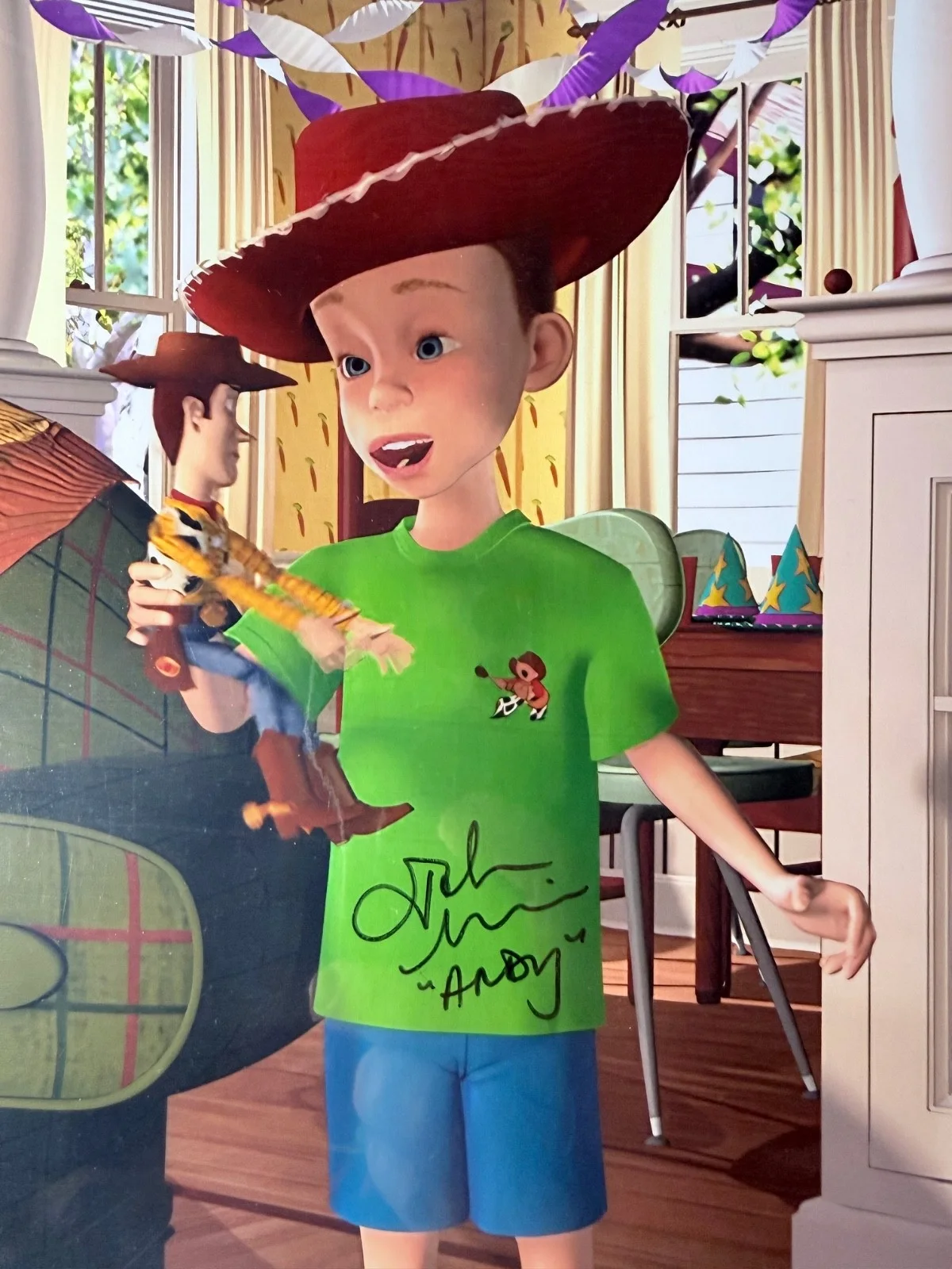 John Morris (Andy from Toy Story) Signed Autograph 8x10 Photo SWAU Authenticated, изображение 3