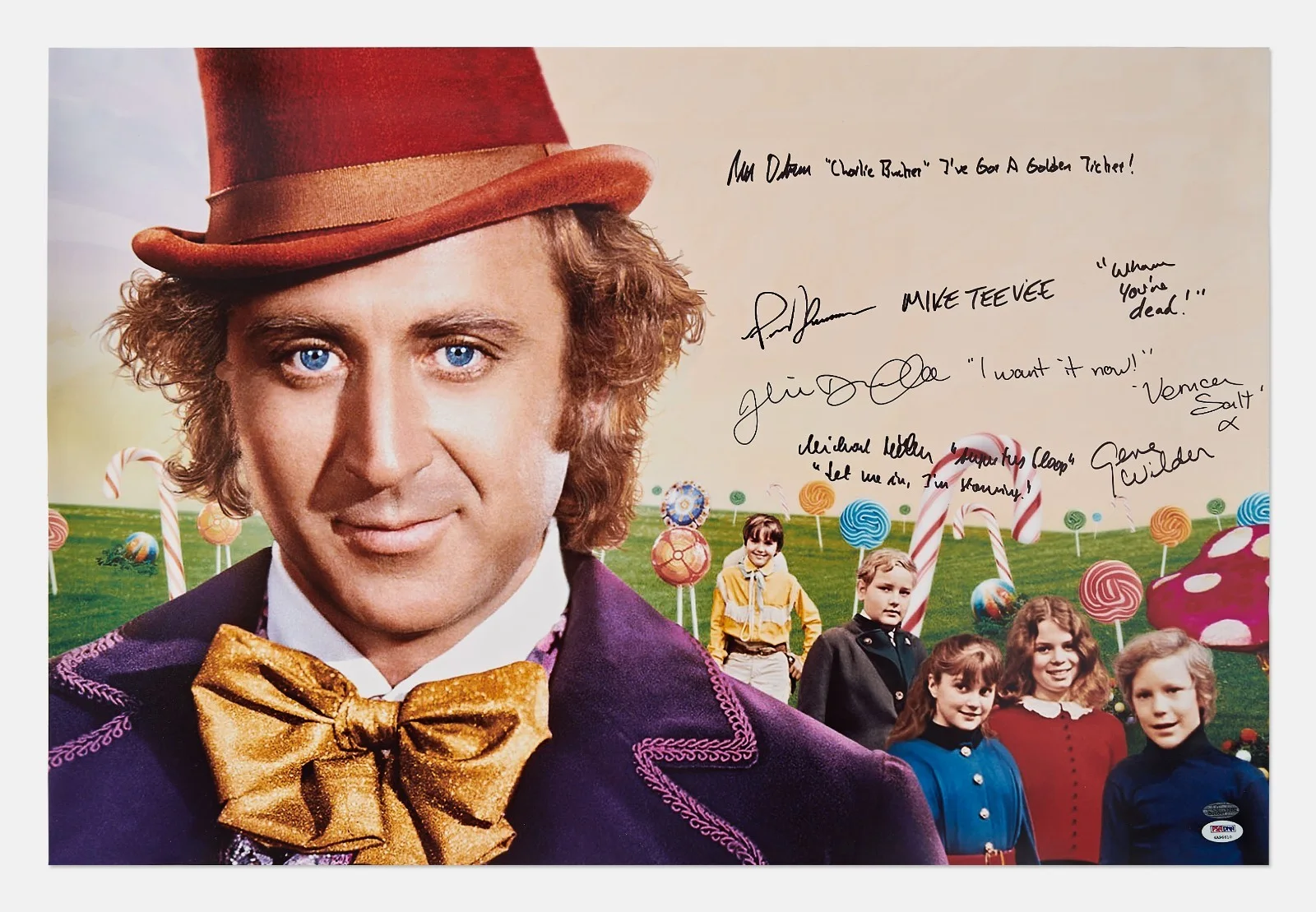 Willy Wonka Cast Signed 30" x 20" Photo with Gene Wilder, изображение 2