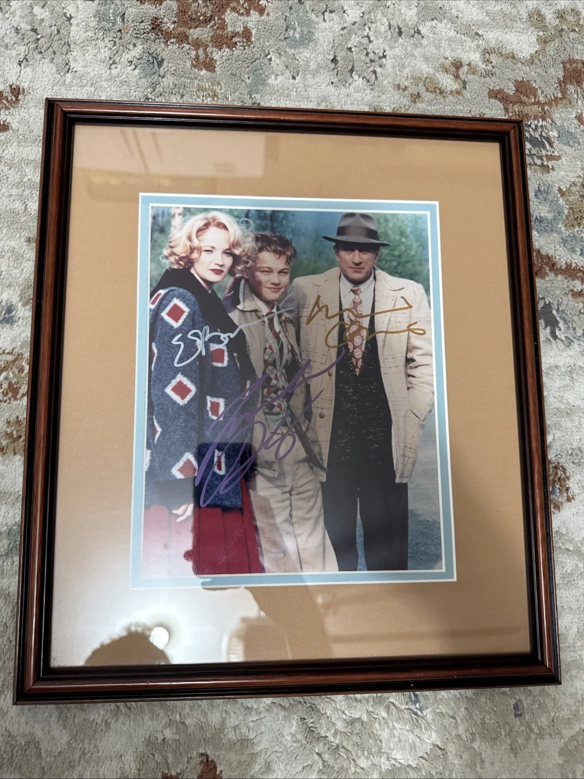 Robert Deniro, Ellen Barkin, Leonardo Dicaprio THIS BOY'S LIFE SIGNED PHOTO Auto, изображение 3