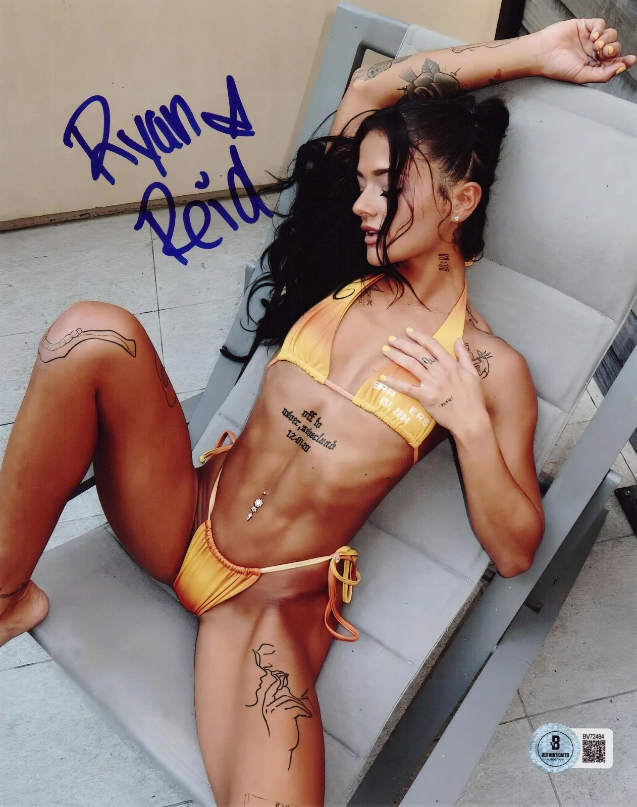 Ryan Reid — Hot Sexy Ryan Reid Signed 8x10 Photo Adult Star Autograph Beckett Hologram