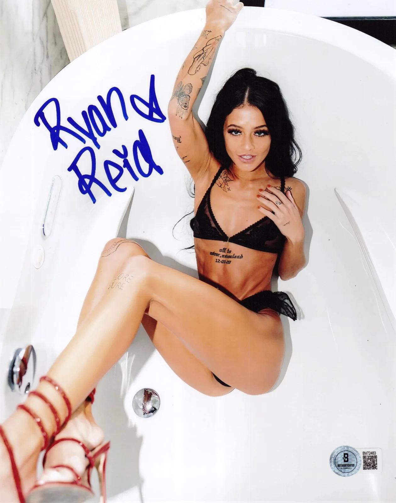 Ryan Reid — Hot Sexy Ryan Reid Signed 8x10 Photo Adult Star Autograph Beckett Hologram