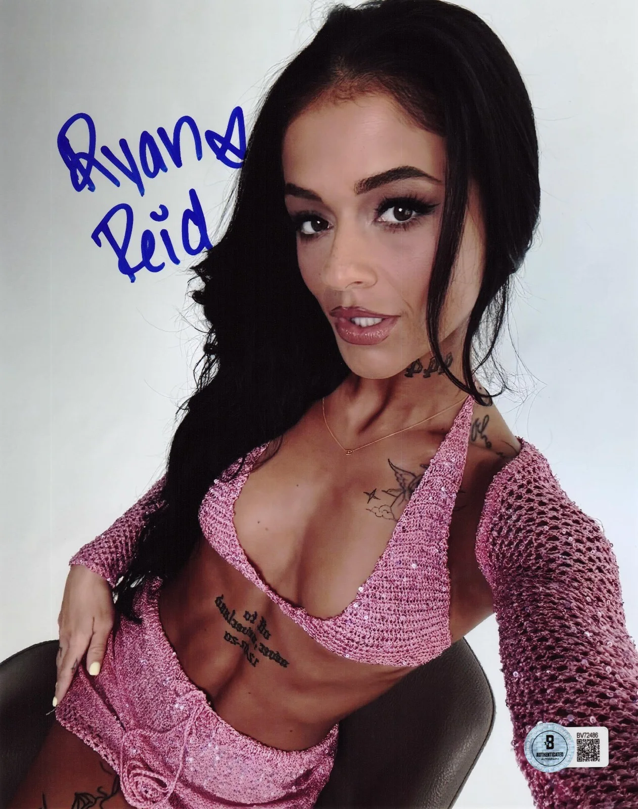 Ryan Reid — Hot Sexy Ryan Reid Signed 8x10 Photo Adult Star Autograph Beckett Hologram