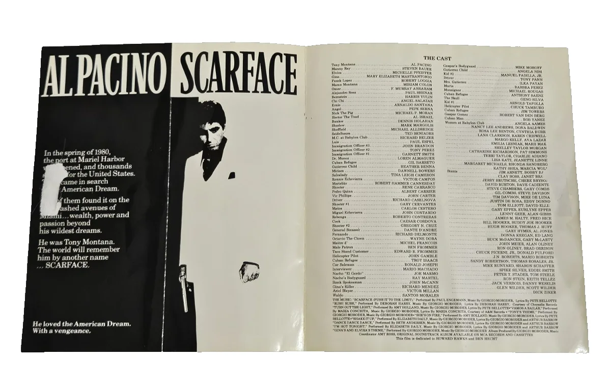 AL PACINO SCARFACE AUTOGRAPH HAND SIGNED PERSONALIZED MOVIE PROGRAM PROMOTIONAL, изображение 5