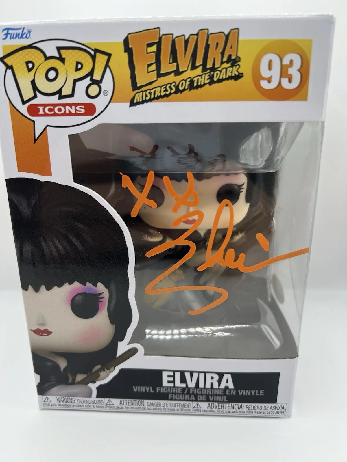Cassandra Peterson Signed Autographed Elvira Pop Icons Funko #93 w/ JSA COA, image 3