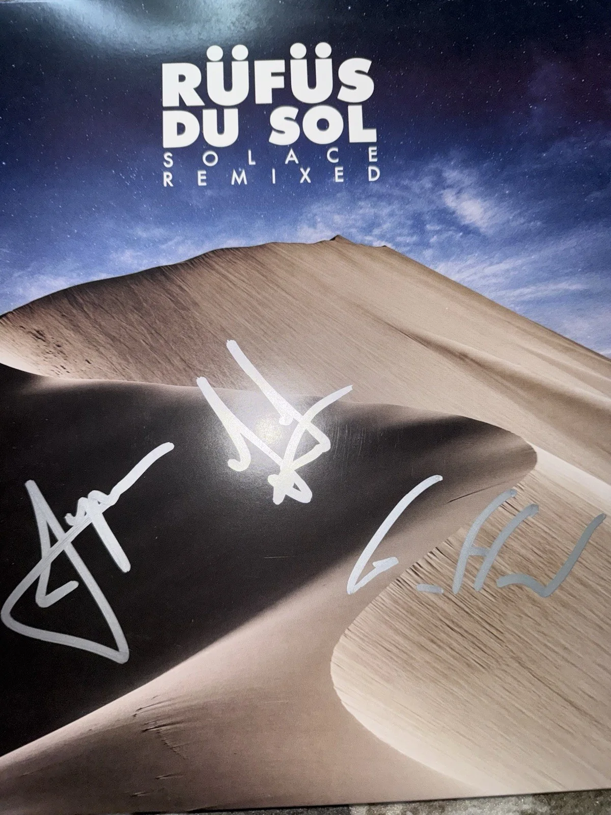 RUFUS DU SOL SIGNED AUTOGRAPHED VINYL ALBUM SOLACE TYRONE, JAMES, & JON JSA COA, изображение 3