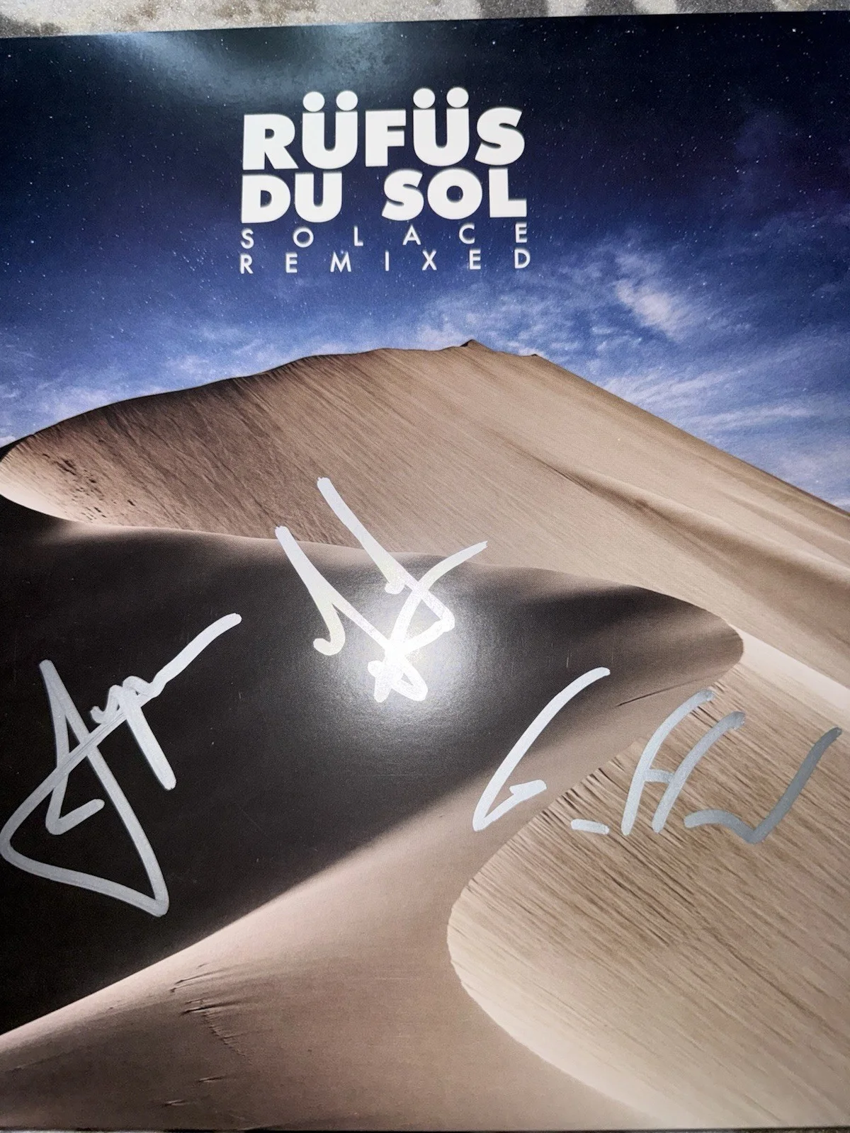 RUFUS DU SOL SIGNED AUTOGRAPHED VINYL ALBUM SOLACE TYRONE, JAMES, & JON JSA COA, изображение 4